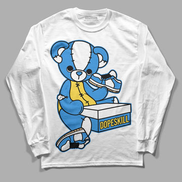 SB Dunk Low Homer DopeSkill Long Sleeve T-Shirt Sneakerhead BEAR Graphic - White