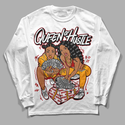 Cardinal 7s DopeSkill Long Sleeve T-Shirt Queen Of Hustle Graphic - White 