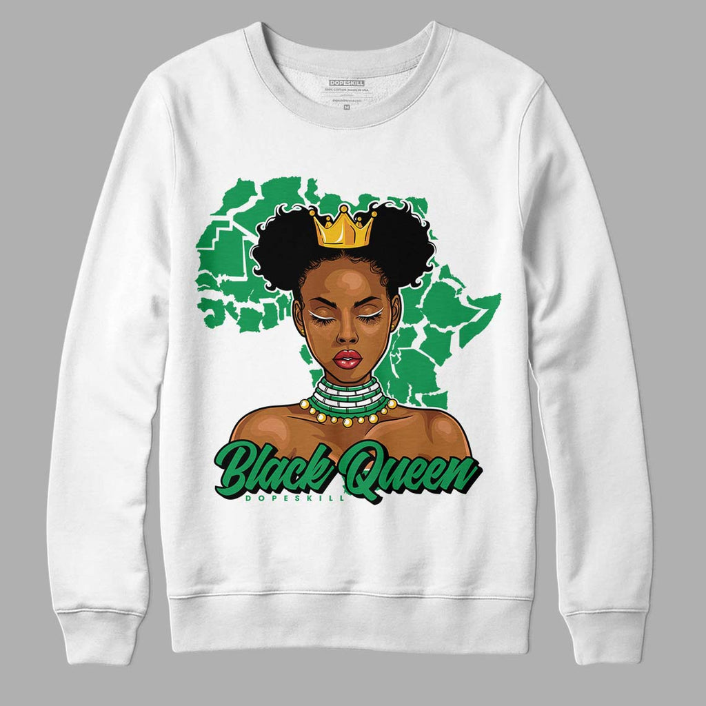 Jordan 6 Rings "Lucky Green" DopeSkill Sweatshirt Black Queen Graphic Streetwear - White