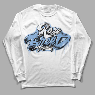 Jordan 5 Retro University Blue DopeSkill Long Sleeve T-Shirt Rare Breed Type Graphic Streetwear - White