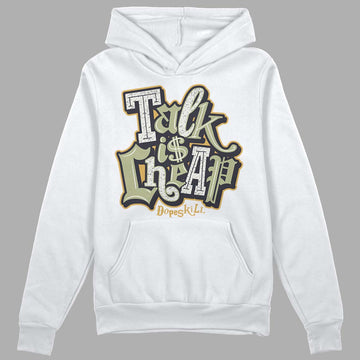 Jade Horizon 5s DopeSkill Hoodie Sweatshirt Talk Is Chip Graphic - White