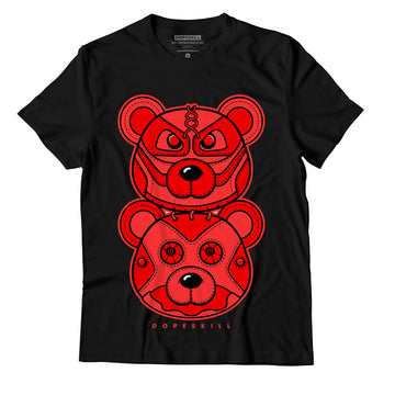 AJ 9 Chile Red DopeSkill T-Shirt Leather Bear Graphic