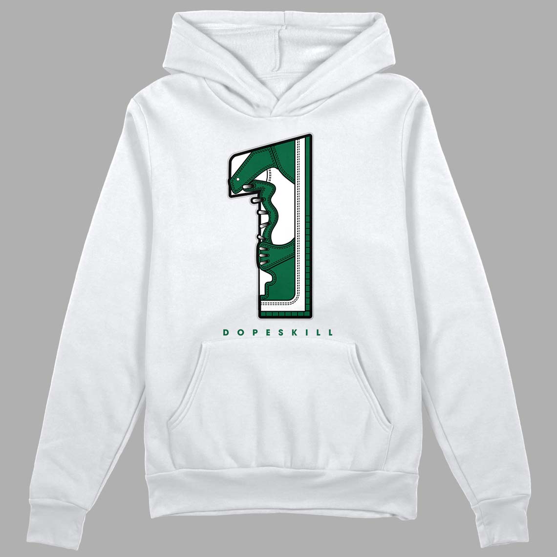 Gorge Green 1s DopeSkill Hoodie Sweatshirt No.1 Graphic - White 