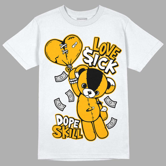 Goldenrod Dunk DopeSkill T-Shirt Love Sick Graphic - White 