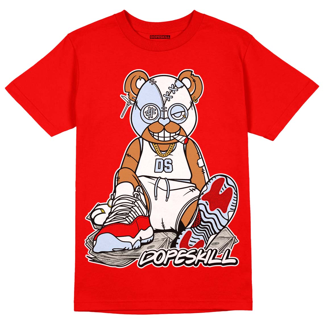 Cherry 11s DopeSkill Varsity Red T-shirt Greatest Graphic