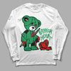 Jordan 1 Low Lucky Green DopeSkill Long Sleeve T-Shirt Broken Heart Graphic Streetwear - White