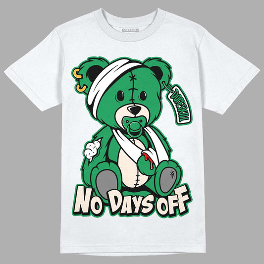 Jordan 2 Retro Lucky Green DopeSkill T-Shirt Hurt Bear Graphic Streetwear - White 