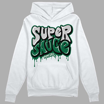 Gorge Green 1s DopeSkill Hoodie Sweatshirt Super Sauce Graphic - White 