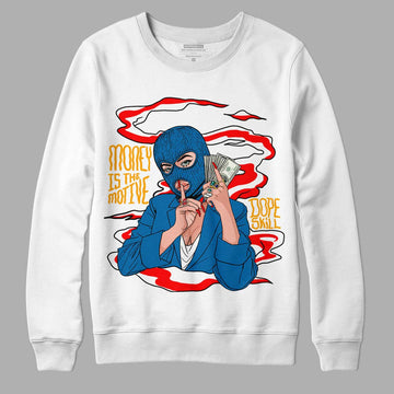 Messy Room 4S DopeSkill Sweatshirt Money Is The Motive Graphic - White