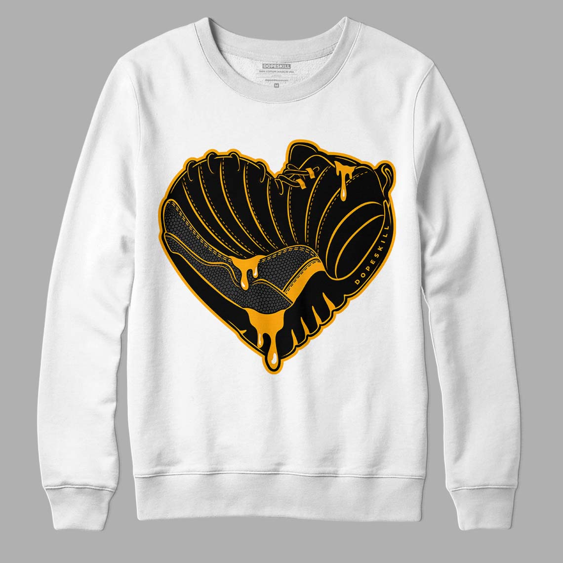 Black Taxi 12s DopeSkill Sweatshirt Heart Jordan 12 Graphic - White 