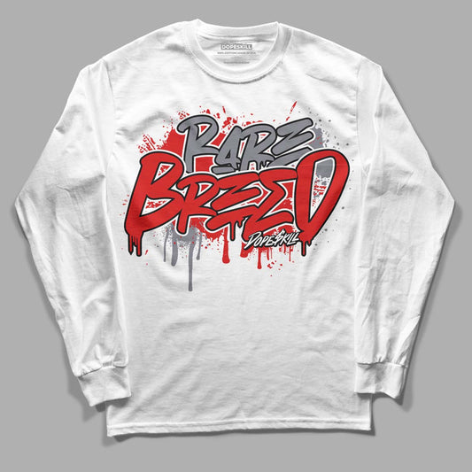 Gym Red 9s DopeSkill Long Sleeve T-Shirt Rare Breed Graphic - White 