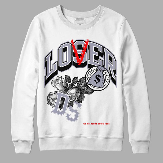 Jordan 13 Retro 'Black Flint' DopeSkill Sweatshirt Loser Lover Graphic Streetwear - White