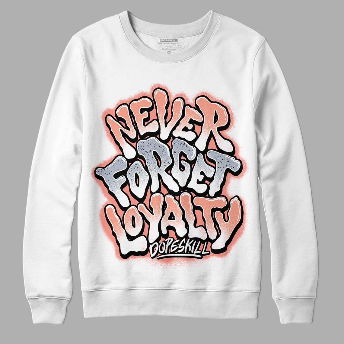 DJ Khaled x Jordan 5 Retro ‘Crimson Bliss’ DopeSkill Sweatshirt Never Forget Loyalty Graphic Streetwear - White 