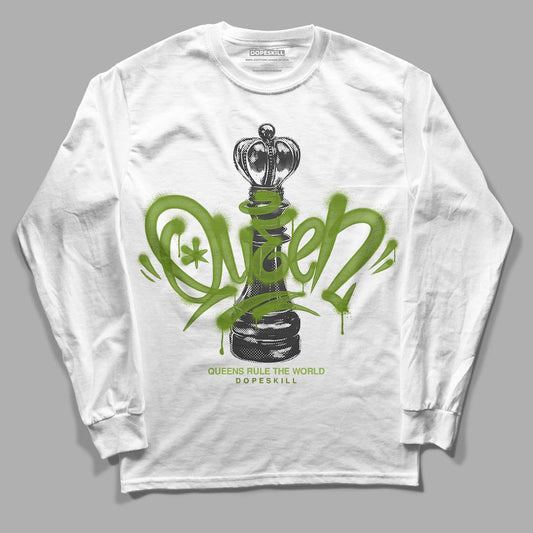 Dunk Low 'Chlorophyll' DopeSkill Long Sleeve T-Shirt Queen Chess Graphic Streetwear - White