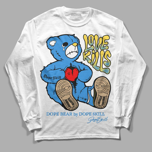 SB Dunk Low Homer DopeSkill Long Sleeve T-Shirt Love Kills Graphic - White