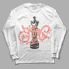 DJ Khaled x Jordan 5 Retro ‘Crimson Bliss’ DopeSkill Long Sleeve T-Shirt King Chess Graphic Streetwear - White