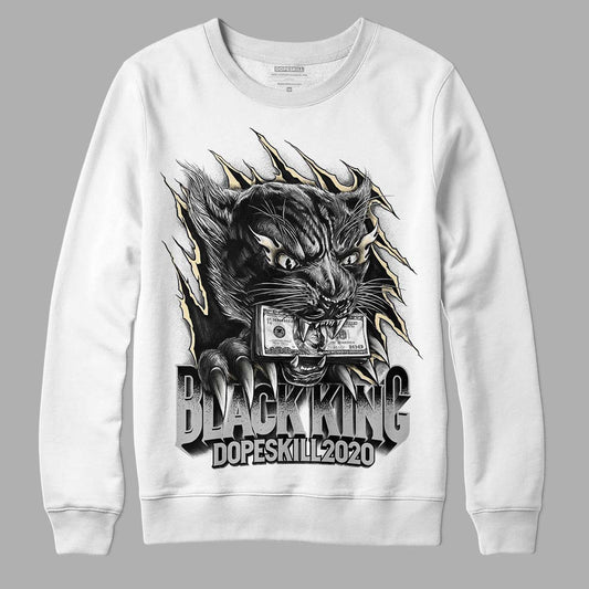 Jordan 4 Retro SE Craft Photon Dust  DopeSkill Sweatshirt Black King Graphic Streetwear  - White 