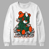 Dunk Low Team Dark Green Orange DopeSkill Sweatshirt MOMM Bear Graphic - White