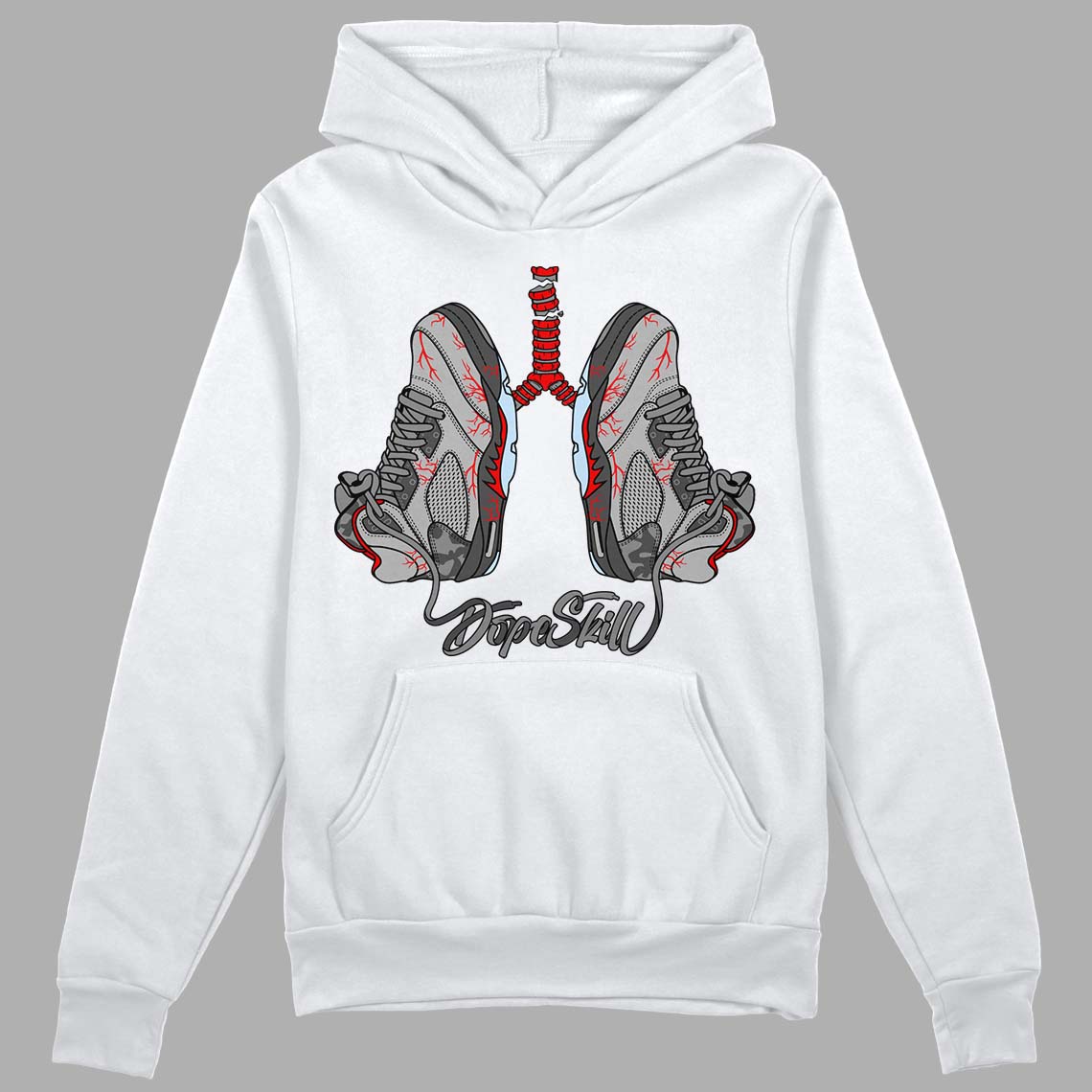 Jordan 5 Retro P51 Camo DopeSkill Hoodie Sweatshirt Breathe Graphic Streetwear  - White 