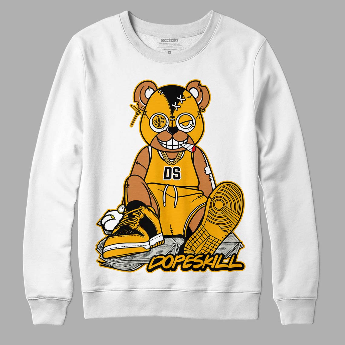 Goldenrod Dunk DopeSkill Sweatshirt Greatest Graphic - White 