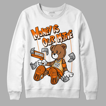 Wmns Dunk Low 'Magma Orange DopeSkill Sweatshirt Money Is Our Motive Bear Graphic Streetwear - White