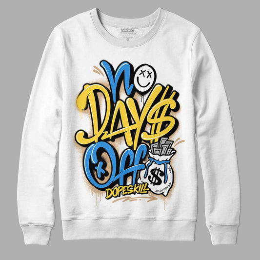 SB Dunk Low Homer DopeSkill Sweatshirt No Days Off Graphic - White 