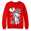 Cherry 11s DopeSkill Varsity Red Sweatshirt Love Sick Graphic - Red