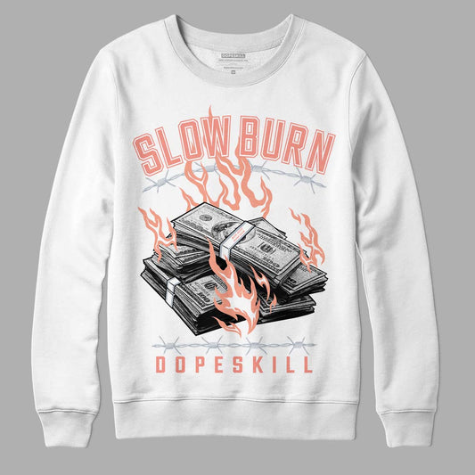 DJ Khaled x Jordan 5 Retro ‘Crimson Bliss’ DopeSkill Sweatshirt Slow Burn Graphic Streetwear - White 