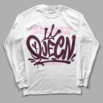 Dunk Low Night Maroon and Medium Soft Pink DopeSkill Long Sleeve T-Shirt Queen Graphic Streetwear - White 