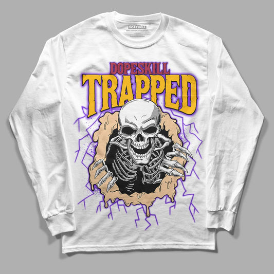 Afrobeats 7s SE DopeSkill Long Sleeve T-Shirt Trapped Halloween Graphic - White