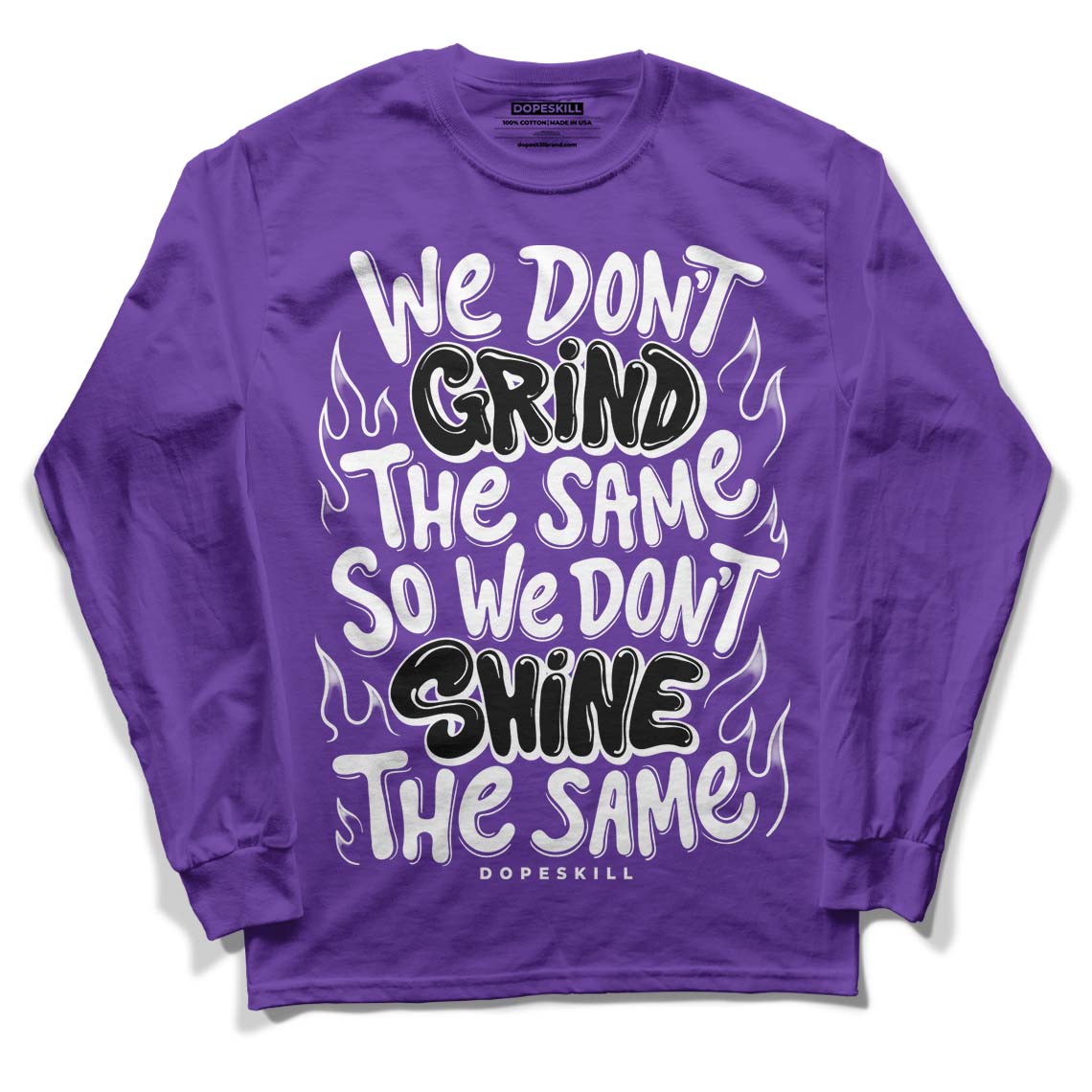 Jordan 13 Court Purple DopeSkill Purple  Long Sleeve T-Shirt Grind Shine Graphic Streetwear