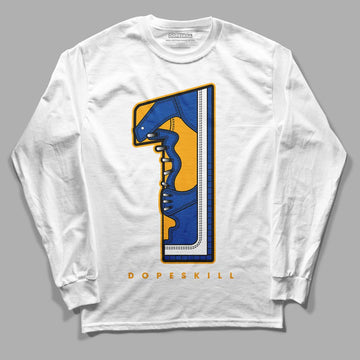 Dunk Blue Jay and University Gold DopeSkill Long Sleeve T-Shirt No.1 Graphic Streetwear - White 