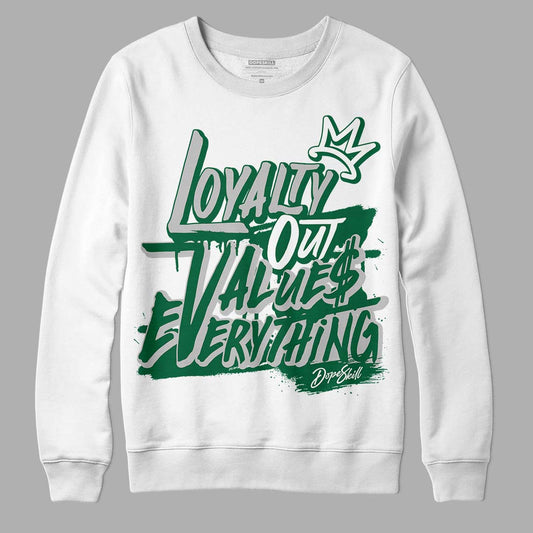 Gorge Green 1s DopeSkill Sweatshirt LOVE Graphic - White 