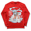 Cherry 11s DopeSkill Varsity Red Long Sleeve T-Shirt Money Is The Motive Graphic