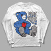 True Blue 1s DopeSkill Long Sleeve T-Shirt Love Kills Graphic - White