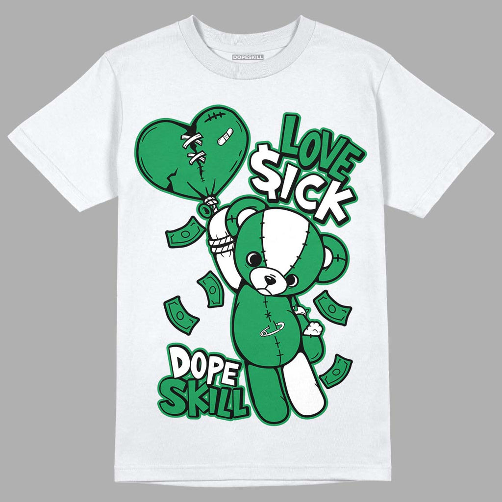 Jordan 6 Rings "Lucky Green" DopeSkill T-Shirt Love Sick Graphic Streetwear - White