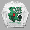 Jordan 1 Low Lucky Green DopeSkill Long Sleeve T-Shirt Love Kills Graphic Streetwear - White