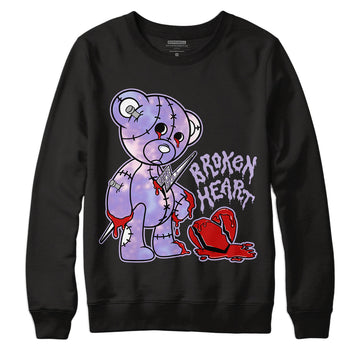 Jordan 4 Zen Master DopeSkill Sweatshirt Broken Heart Graphic - Black 