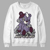 A Ma Maniére x Jordan 4 Retro ‘Violet Ore’ DopeSkill Sweatshirt MOMM Bear Graphic Streetwear - White 