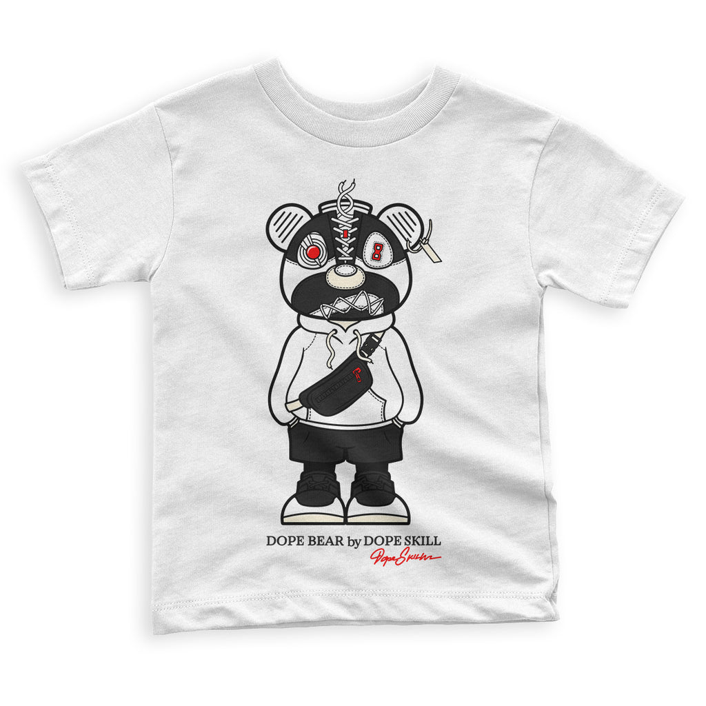 72-10 11s Retro Low DopeSkill Toddler Kids T-shirt Sneaker Bear Graphic - White