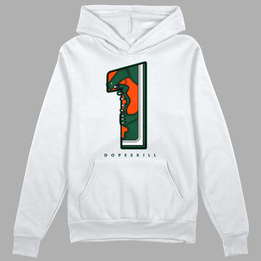 Dunk Low Team Dark Green Orange DopeSkill Hoodie Sweatshirt No.1 Graphic - White