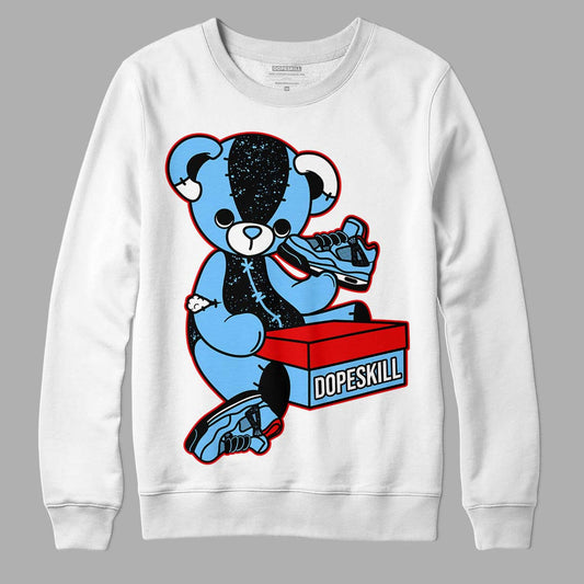 Travis Scott x Jordan 4 Retro 'Cactus Jack' DopeSkill Sweatshirt Sneakerhead BEAR Graphic Streetwear - White 