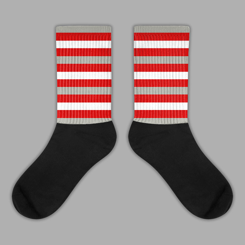 HS Sublimated Socks Match Fire Red 3s