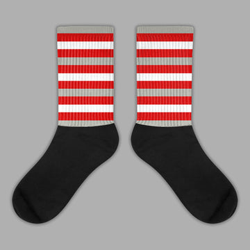 HS Sublimated Socks Match Fire Red 3s