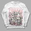 Jordan 1 High OG WMNS Washed Pink DopeSkill Long Sleeve T-Shirt Chillin Graphic Streetwear - White