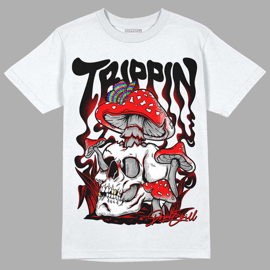 Red Thunder 4s DopeSkill T-Shirt Trippin Graphic