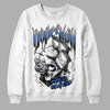 True Blue 1s DopeSkill Sweatshirt Money On My Mind Graphic - White