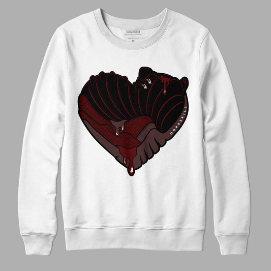 Jordan 12 x A Ma Maniére DopeSkill Sweatshirt Heart Jordan 12 Graphic Streetwear  - White 