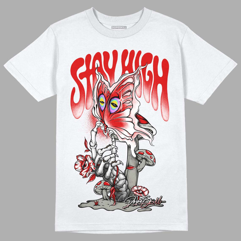 Fire Red 3s DopeSkill T-Shirt Stay High Graphic - White 