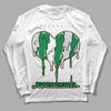 Nike SB x Jordan 4 “Pine Green” DopeSkill Long Sleeve T-Shirt Juneteenth Heart Graphic Streetwear - White